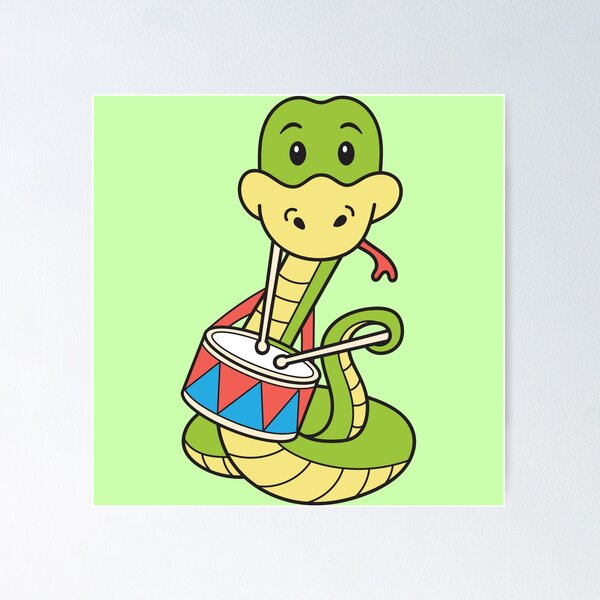 Item preview, Snake on the snare drum designed and sold by orangerein.