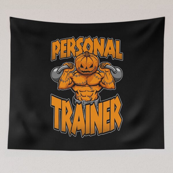 Item preview, Halloween Gym Personal Trainer Pumpkin Kettlebell Fitness designed and sold by GrandeDuc.