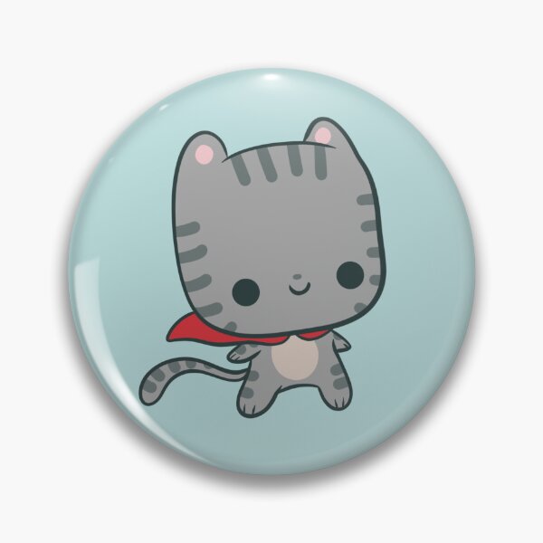 Item preview, Kawaii Super Cat - Sterling the Super Hero Kitty designed and sold by FreyaDraws.
