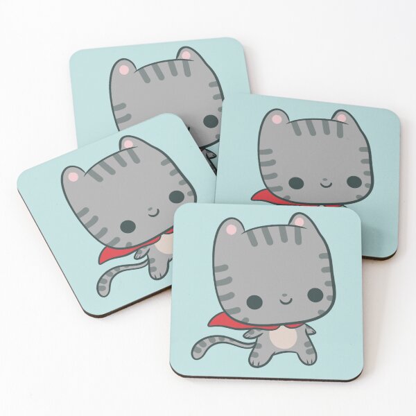 Item preview, Kawaii Super Cat - Sterling the Super Hero Kitty designed and sold by FreyaDraws.
