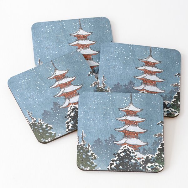 Item preview, Nikko Pagoda in Snow by Tsuchiya Koitsu designed and sold by Takeda-art.