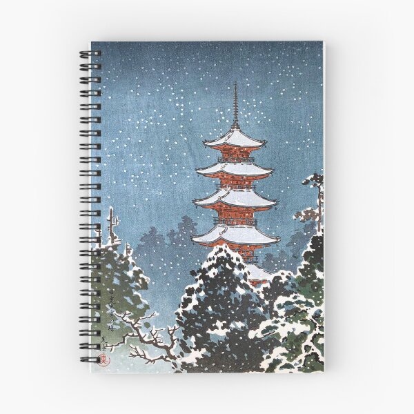 Item preview, Nikko Pagoda in Snow by Tsuchiya Koitsu designed and sold by Takeda-art.