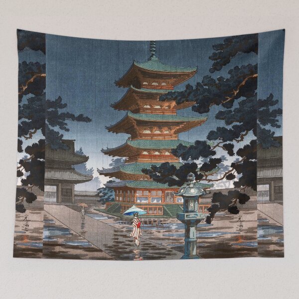Item preview, Nara Horyuji Temple by Tsuchiya Koitsu designed and sold by Takeda-art.