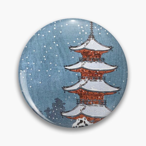 Item preview, Nikko Pagoda in Snow by Tsuchiya Koitsu designed and sold by Takeda-art.