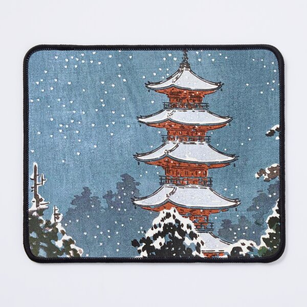 Item preview, Nikko Pagoda in Snow by Tsuchiya Koitsu designed and sold by Takeda-art.