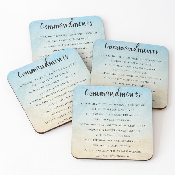 Item preview, 10 commandments #12 Bible Verse Religious Christian Scripture Canvas Wall Art Hanging Framed Poster Picture Clock Decor designed and sold by EdgyChristians.