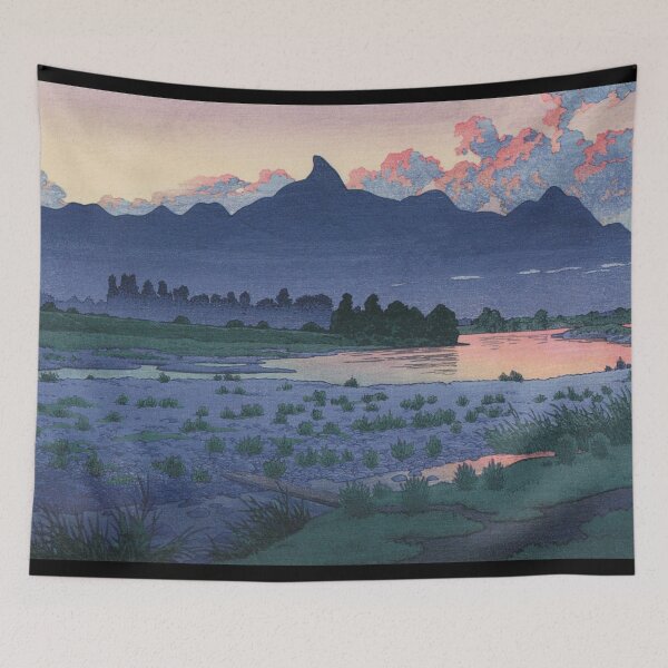 Item preview, Shikishima Riverbank in Maebashi by Kawase Hasui designed and sold by Takeda-art.