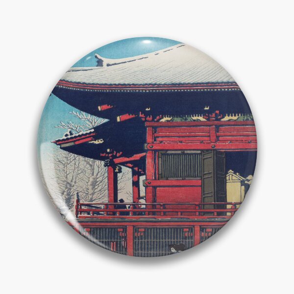 Item preview, Clearing Sky after Snow, Kannon Temple, Asakusa by Kawase Hasui, restored designed and sold by FineJapan.