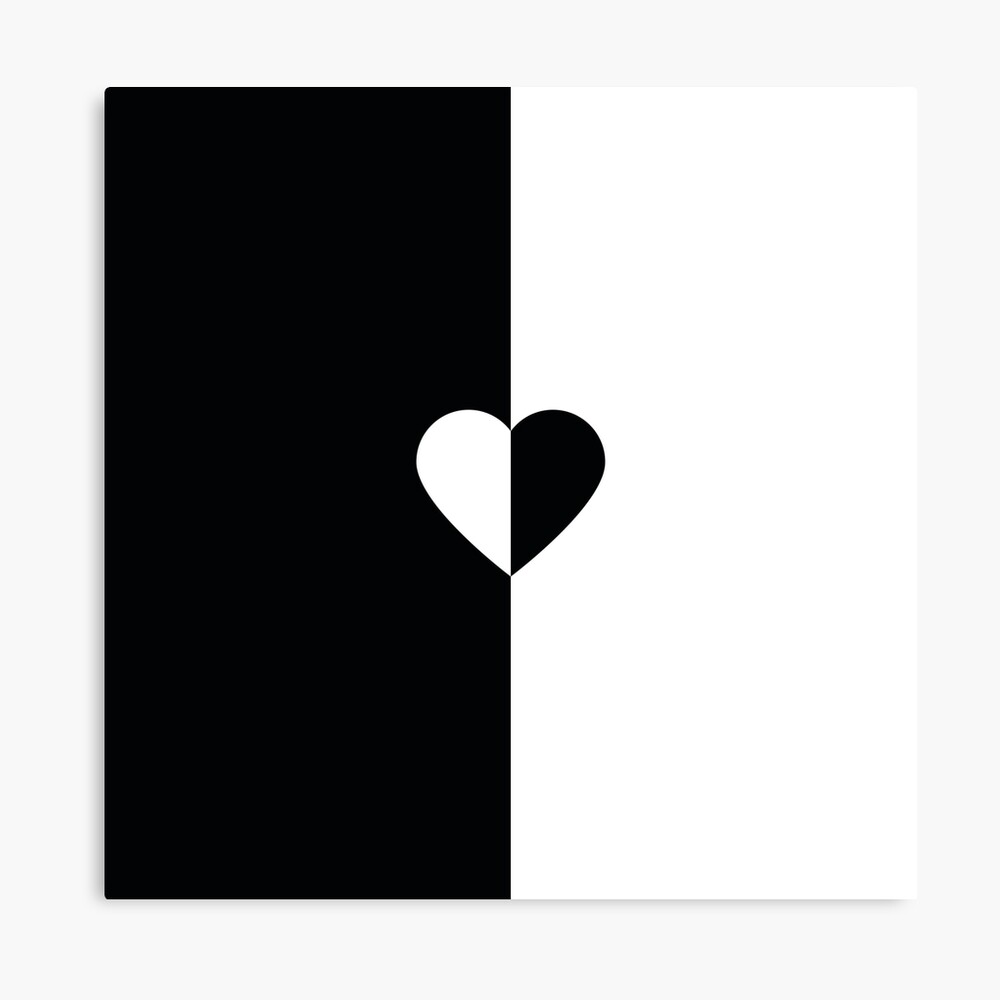 Society6 ケース Black White Heart Love Kitten's Kit $10/mth 3D model membership with Heart full of