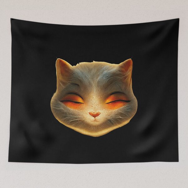Item preview, Gfab Bfab Gen Ai FFab Surreal Trends Happy Cat Face Design/Art designed and sold by Surrealtrends.