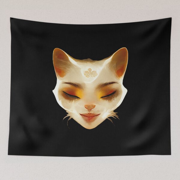 Item preview, Gfab Bfab Gen Ai FFabSurreal Trends Happy Cat Face Design/Art designed and sold by Surrealtrends.