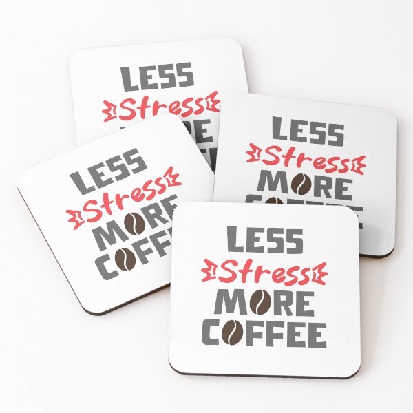 Item preview, Less Stress More Coffee Text Design designed and sold by RiyonArts.