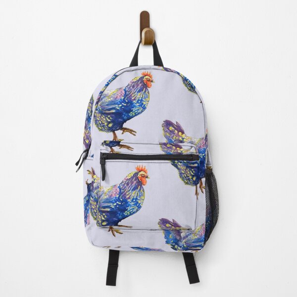 Item preview, Blue gold and purple speckled hen designed and sold by Corinne Alexa Jackson.