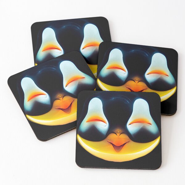 Item preview, Gfab Bfab Gen Ai FFabSurreal Trends Happy penguin Face Design/Art designed and sold by Surrealtrends.