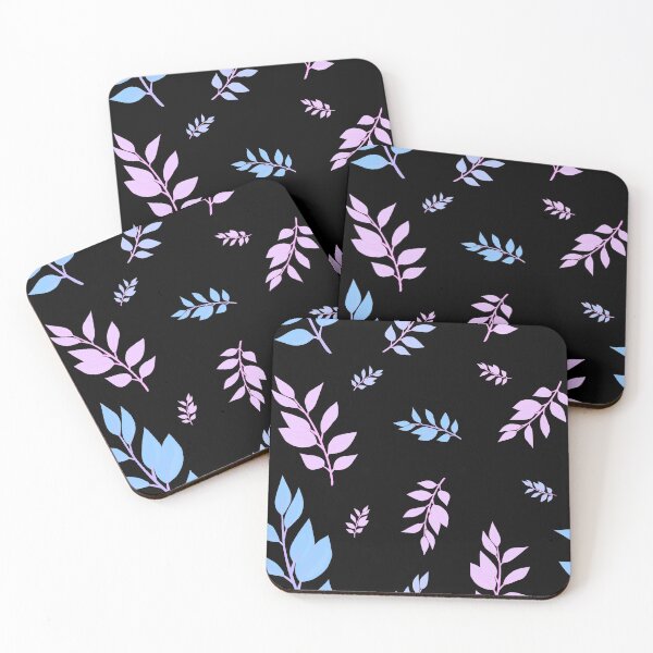 Item preview, Pink Blue Plant Leaf designed and sold by risingrocket.