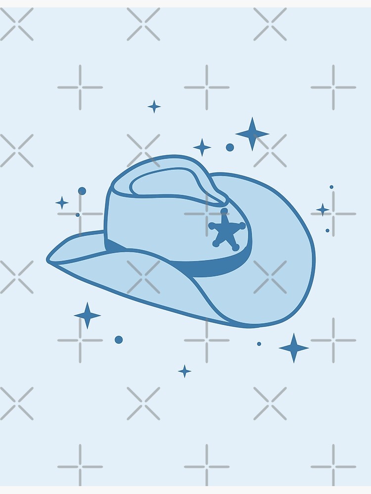 Pastel Blue Cowboy Hat Cowgirl Aesthetic