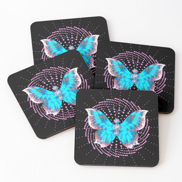 Item preview, Blue Diamond Butterfly with Pink Dots Design designed and sold by mbuz90.