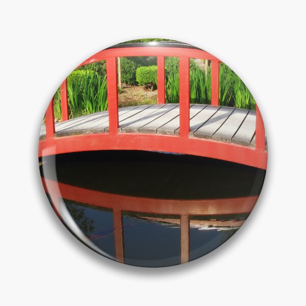 Item preview, Red Bridge Reflections - Japanese Gardens designed and sold by Marilyn Harris.