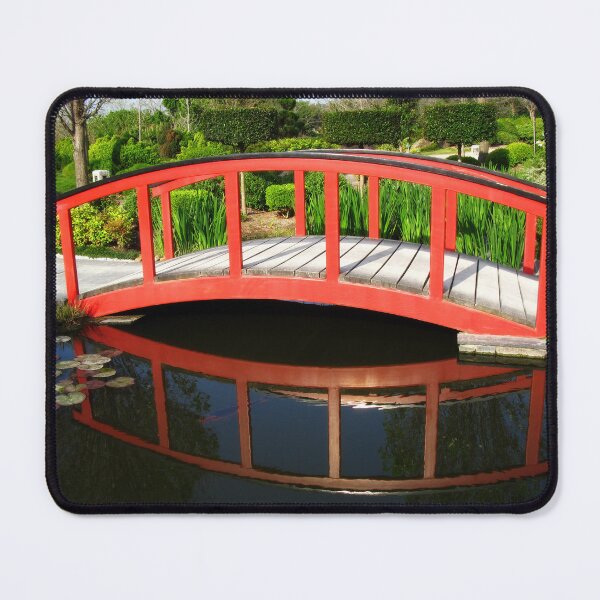Item preview, Red Bridge Reflections - Japanese Gardens designed and sold by Marilyn Harris.