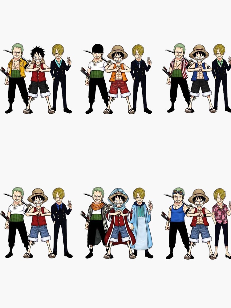 Sanji Luffy Zoro Anime Stickers One Piece Decals for Suitcase