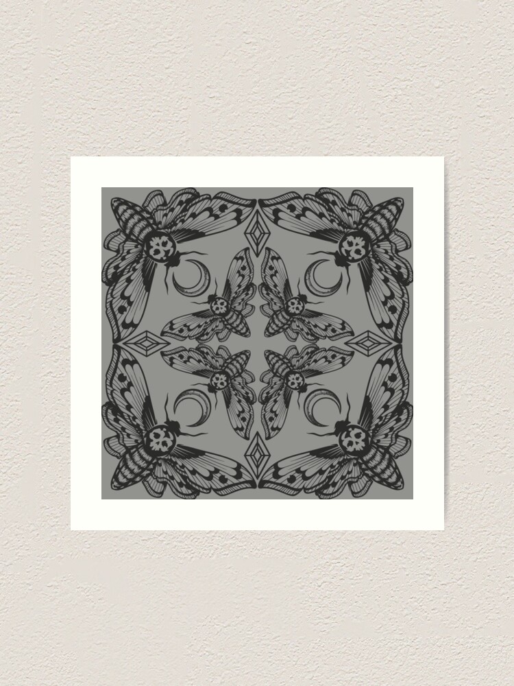Alternate view of Death Head Moth Kaleidoscope Art Print
