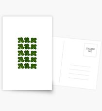 Four-leaf clovers (real) Postcards