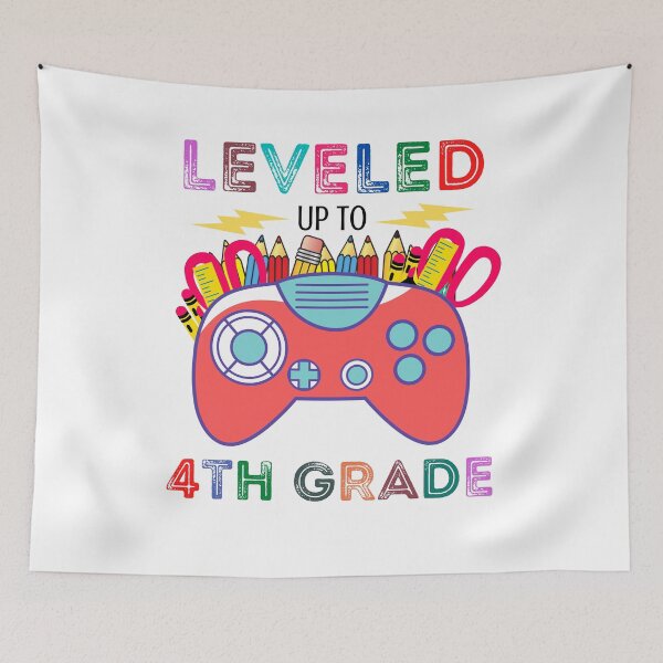 Item preview, Back to School Gamers Leveled Up To 4th Grade designed and sold by Salman Hino.