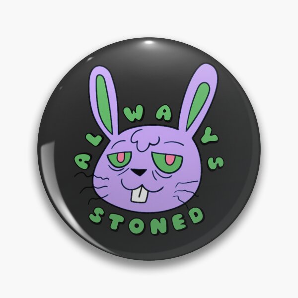 Item preview, ALWAYS STONED High Bunny Purple Green designed and sold by everything4eva.