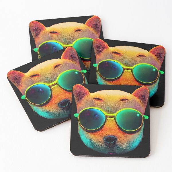 Item preview, Gfab Bfab Gen Ai FFab Trends Happy Shiba Face with Sunglasses Design/Art designed and sold by Surrealtrends.
