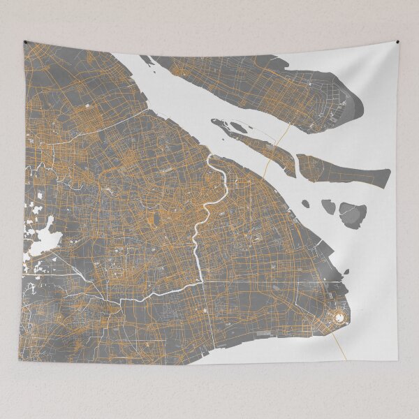 Item preview, Shanghai City Map of China - Bauhaus designed and sold by deMAP.