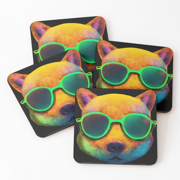 Item preview, Gfab Bfab Gen Ai FFab Surreal Trends Happy Shiba Face with Sunglasses Design/Art designed and sold by Surrealtrends.