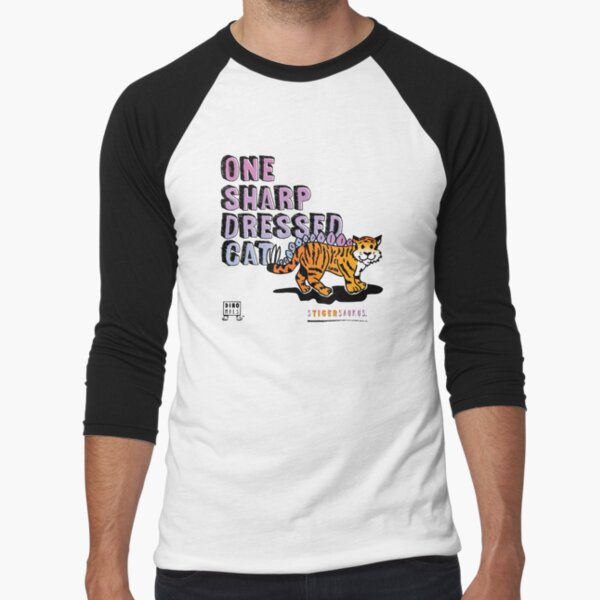 One Sharp Dressed Cat Baseball ¾ Sleeve T-Shirt