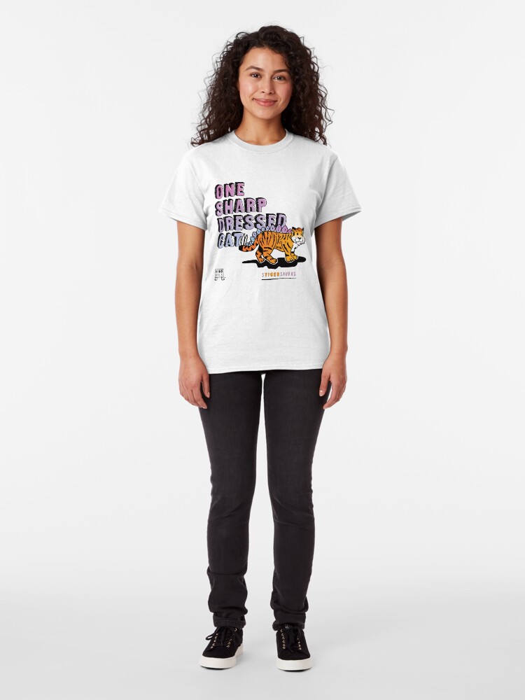 Alternate view of One Sharp Dressed Cat Classic T-Shirt