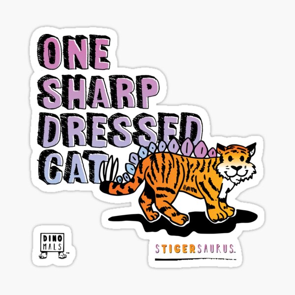 One Sharp Dressed Cat Sticker