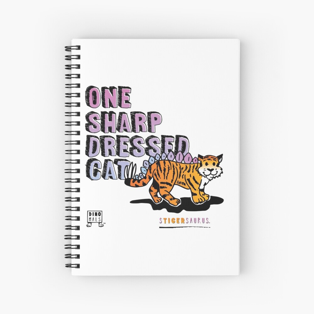 One Sharp Dressed Cat Spiral Notebook