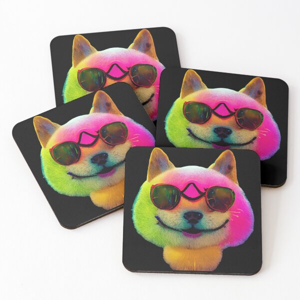 Item preview, Gfab Bfab Gen Ai FFab Surreal Trends Happy Shiba Face with Sunglasses Design/Art designed and sold by Surrealtrends.