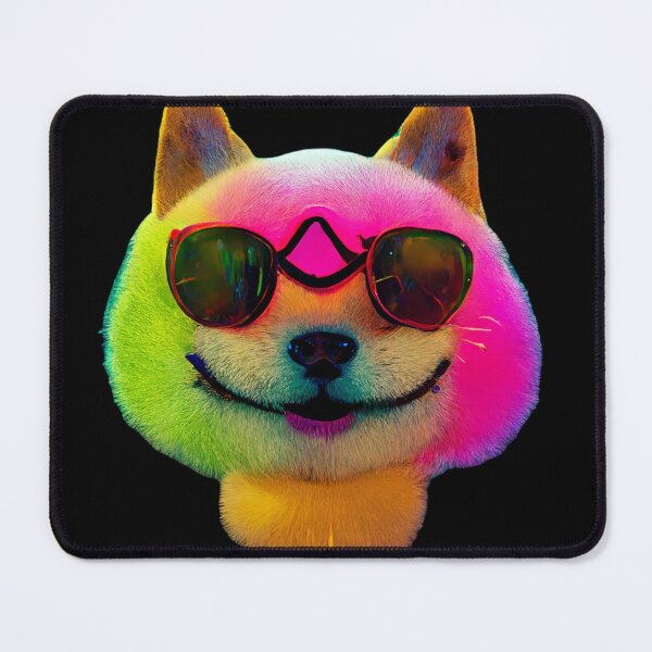 Item preview, Gfab Bfab Gen Ai FFab Surreal Trends Happy Shiba Face with Sunglasses Design/Art designed and sold by Surrealtrends.
