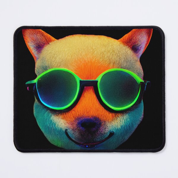 Item preview, Gfab Bfab Gen Ai FFab Surreal Trends Happy Shiba Face with Sunglasses Design/Art designed and sold by Surrealtrends.