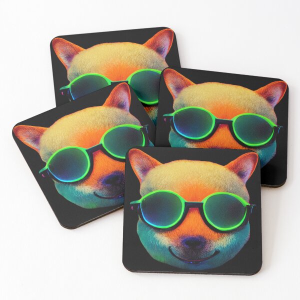 Item preview, Gfab Bfab Gen Ai FFab Surreal Trends Happy Shiba Face with Sunglasses Design/Art designed and sold by Surrealtrends.