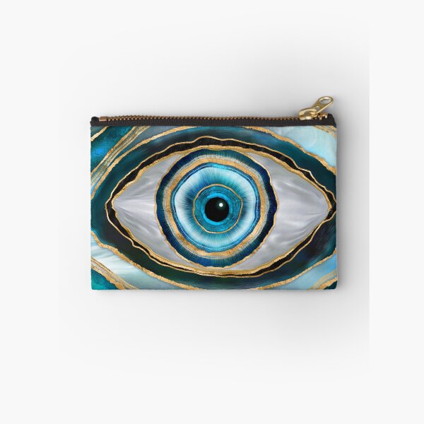Item preview, Evil Eye Amulet Watercolor marbles and gold designed and sold by k9printart.