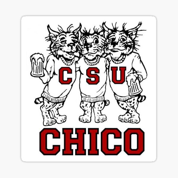 W Republic 555-163-WT2-04 Women Cal State Chico Wildcats Script T-Shirt,  White 2 - Extra Large 