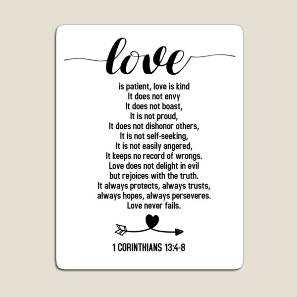 Aperçu de l'œuvre 1 Corinthiens 13: 4-8 L'amour est patient L'amour est gentil # 2 Verset de la Bible Religieux Écriture chrétienne Toile Mur Art Suspendu Encadré Affiche Image Horloge Décor créée et vendue par EdgyChristians.