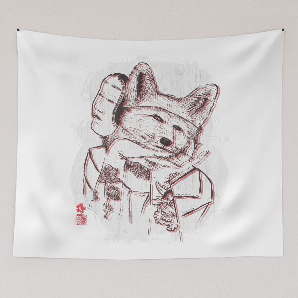 Item preview, Kitsune Portrait designed and sold by lunakirsche.
