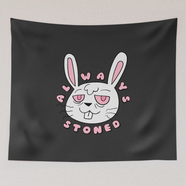 Item preview, ALWAYS STONED High Bunny White Pink designed and sold by everything4eva.
