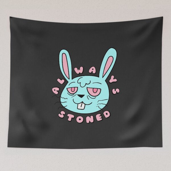 Item preview, ALWAYS STONED High Bunny Pastel Blue designed and sold by everything4eva.