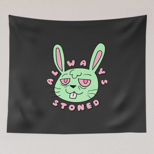 Item preview, ALWAYS STONED High Bunny Pastel Green designed and sold by everything4eva.