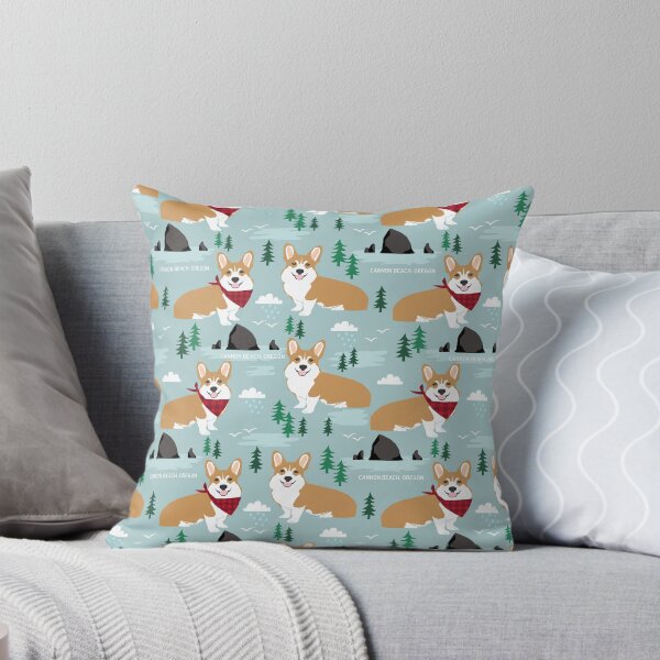 Artikelvorschau, Corgi, der nordwestlichen Oregon-Heuschoberfelsen-Kanonenstrand corgis kampiert entworfen und verkauft von PetFriendly.