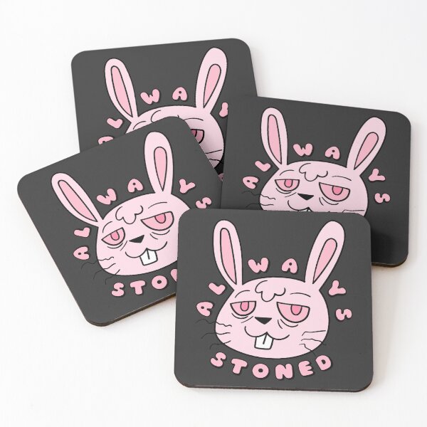 Item preview, ALWAYS STONED High Bunny Pastel Pink designed and sold by everything4eva.
