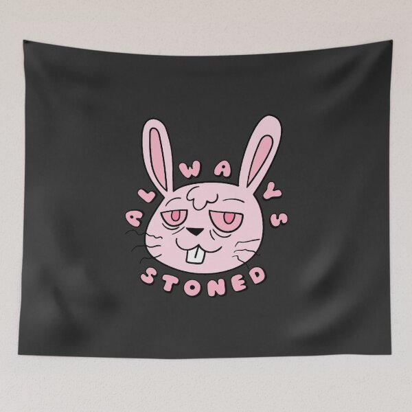 Item preview, ALWAYS STONED High Bunny Pastel Pink designed and sold by everything4eva.