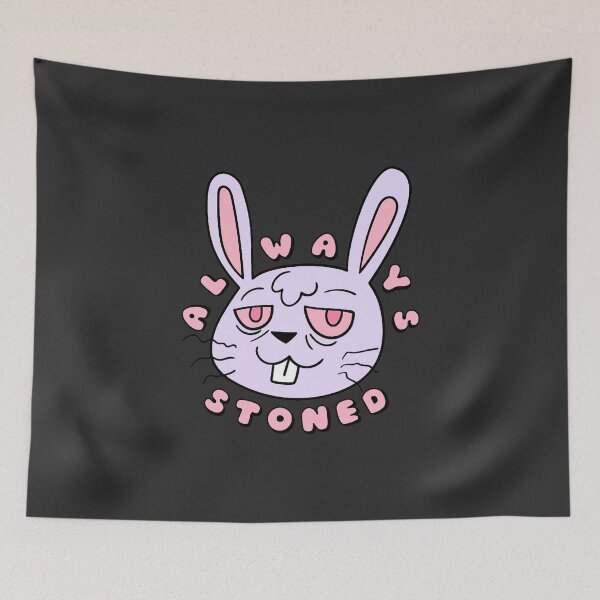 Item preview, ALWAYS STONED High Bunny Pastel Purple designed and sold by everything4eva.